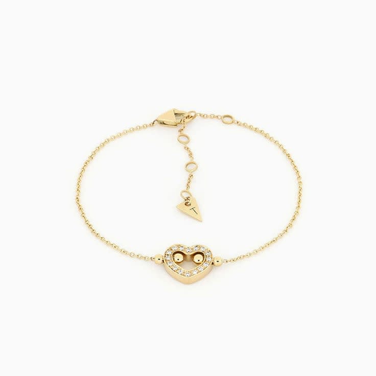 Diamonds Heart Bracelet