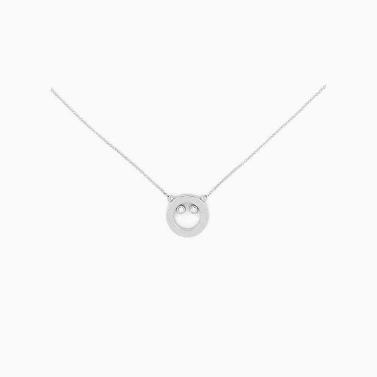Gold and Diamond Circle Necklace