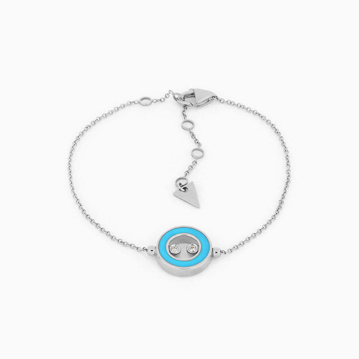 Turquoise And Diamond Circle Bracelet