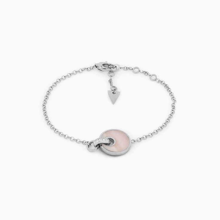 White Gemstone And Diamond Bracelet