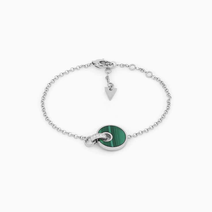 Green Malachite And Diamond Bracelet