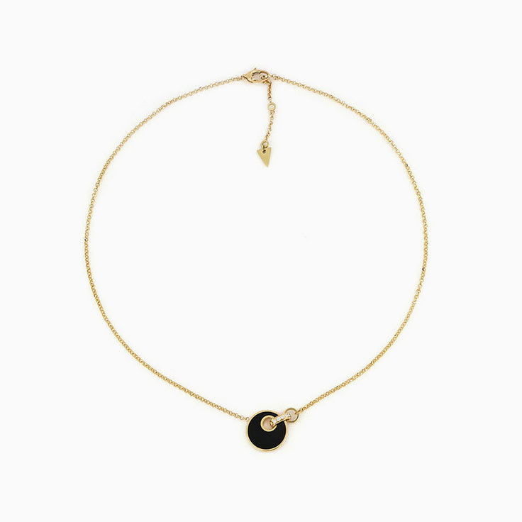 Black Onyx Necklace With Diamonds