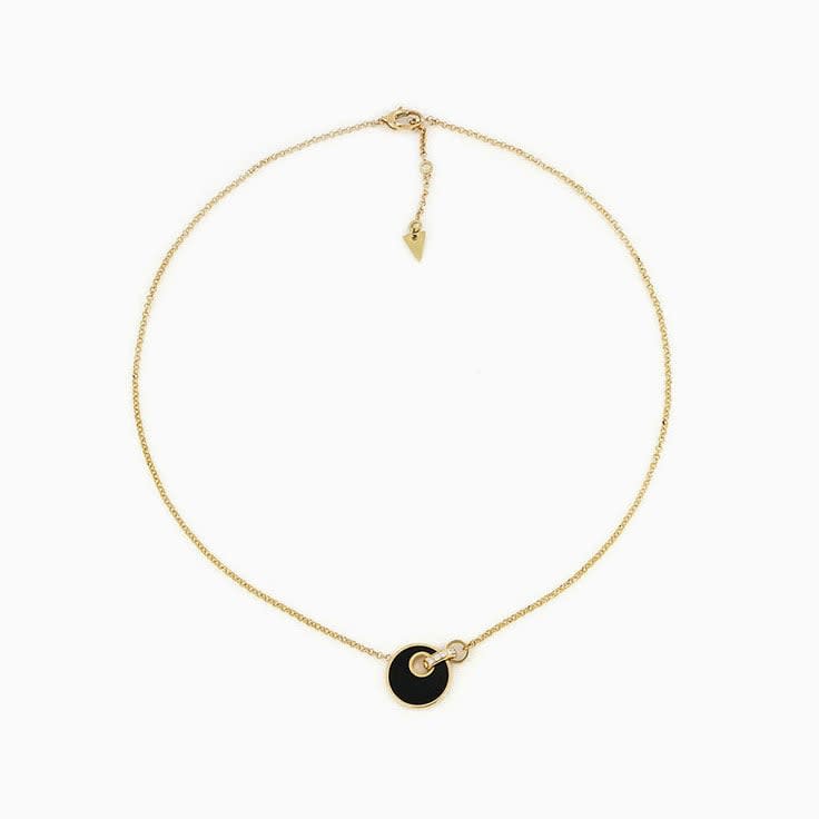 Black Onyx Necklace With Diamonds