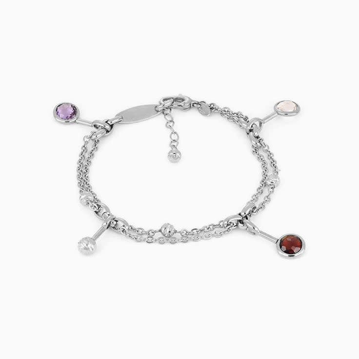 Gemstone Bracelet With Pendant