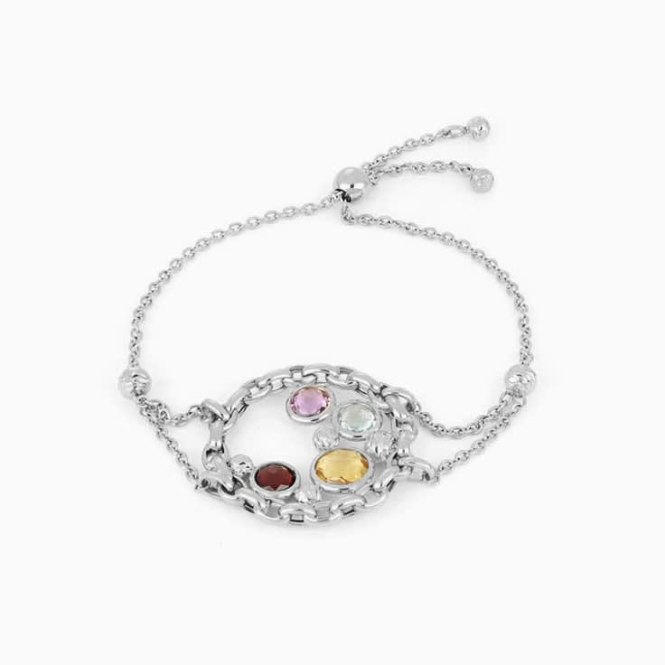 Multicoloured Circle Gold Bracelet