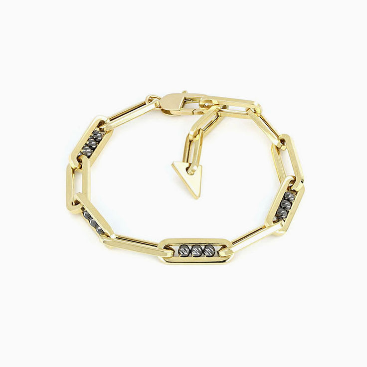 Black And Yellow Gold Bracelet