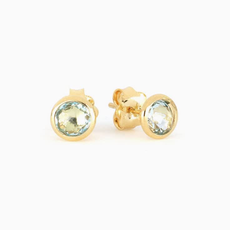 Luna Earrings With Blue Topaz