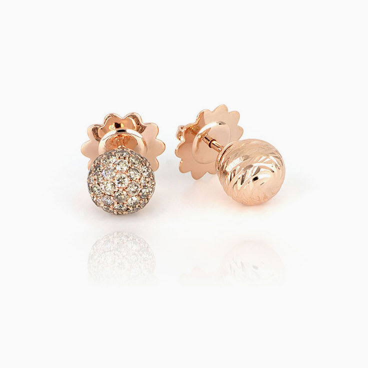 Rose Gold And Diamond Studs