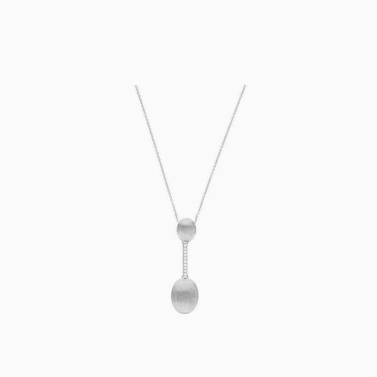 Diamond Dumbbell Pendant Necklace