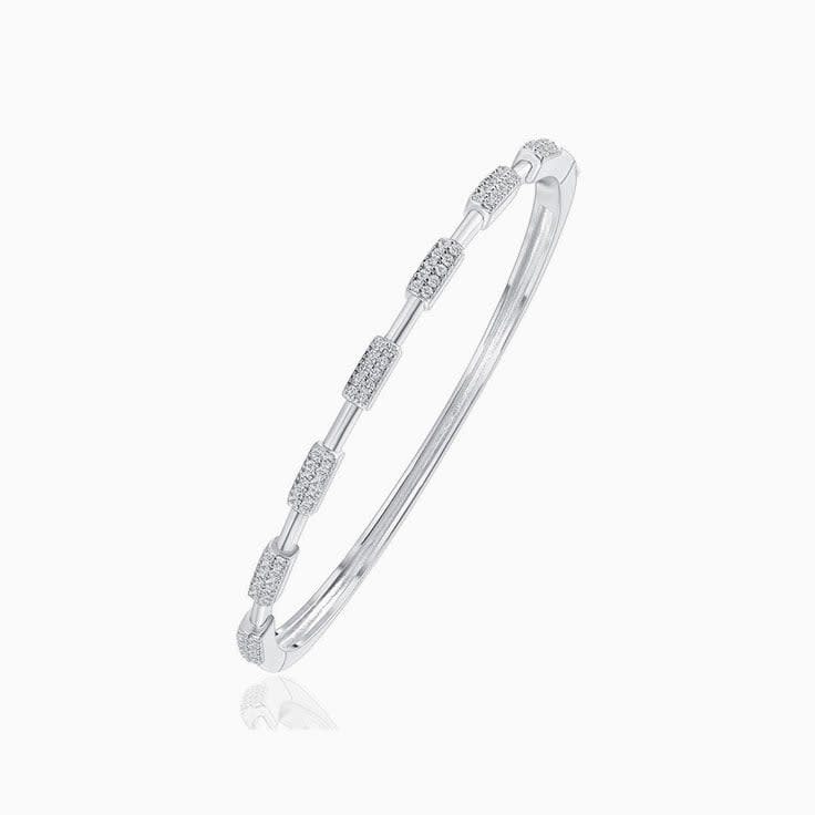 Diamond bar bangle