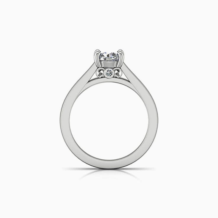 Classic Solitaire Engagement White Gold Band