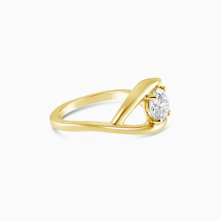 Evil Eye Solitaire Engagement Ring