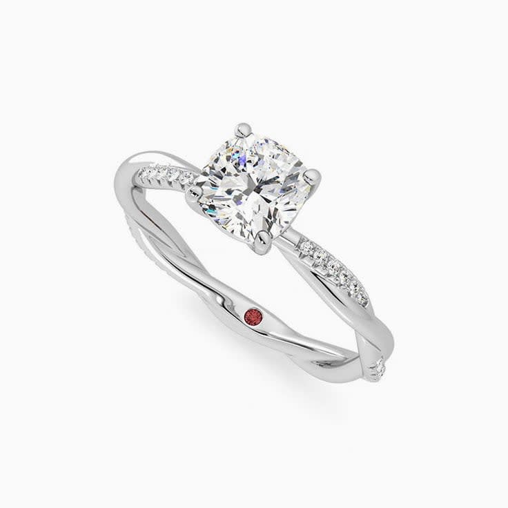 Twisted Pave Diamond Engagement Band