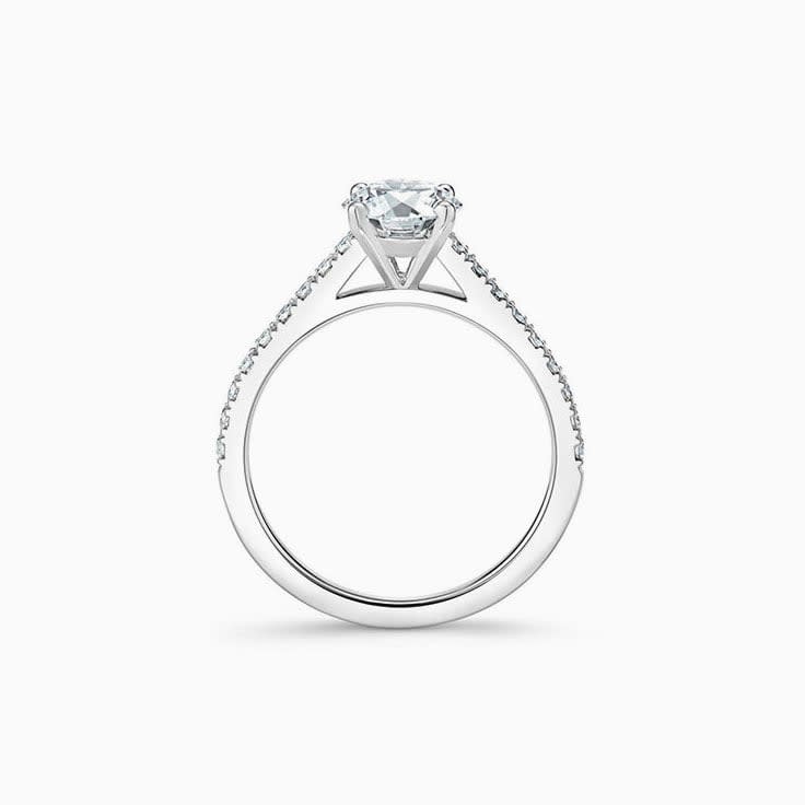 Classic Pave Diamond Engagement Ring