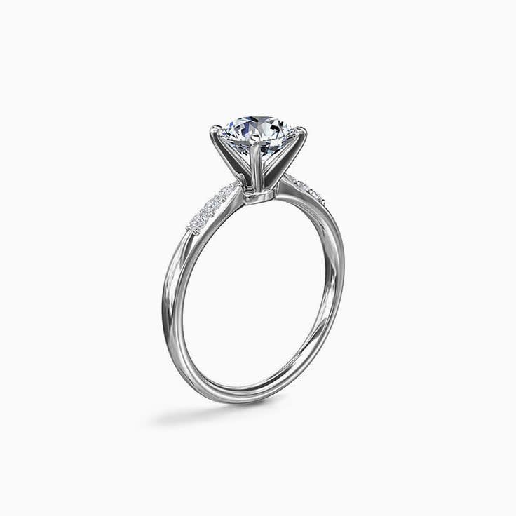 Brilliant Round Graduated Diamond Engagement Ring