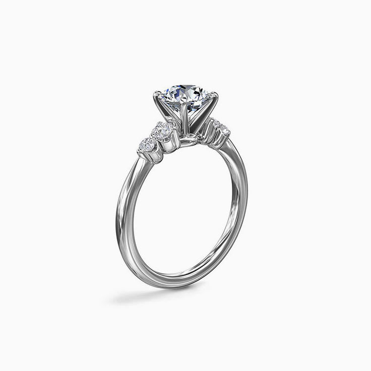 Brilliant Five Stone Radiant Cut Engagement Ring
