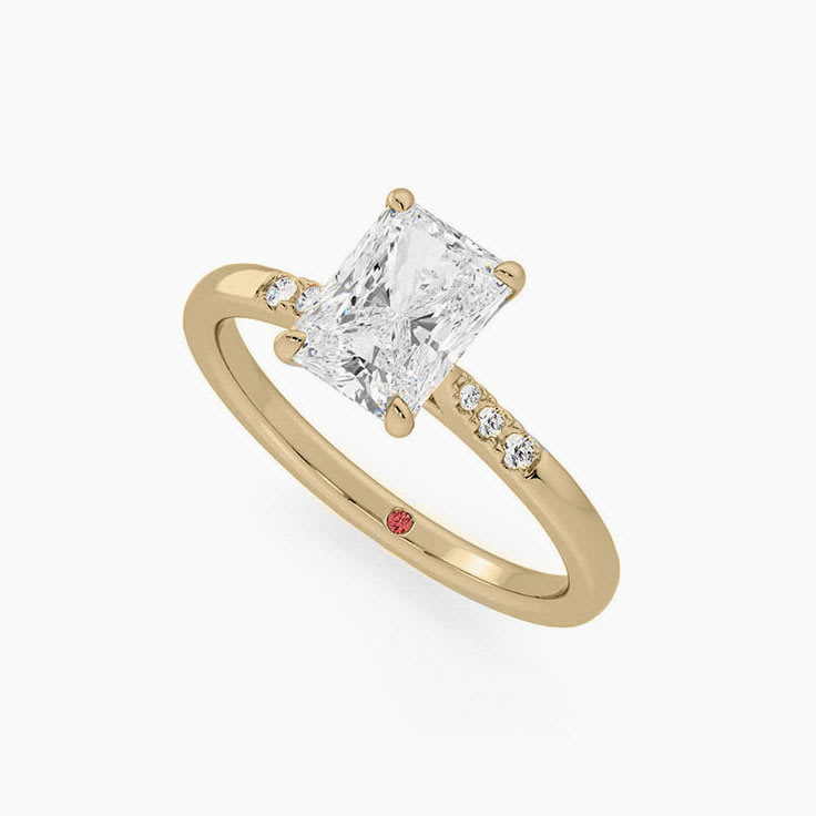 Radiant Cut Diamond Engagement Band