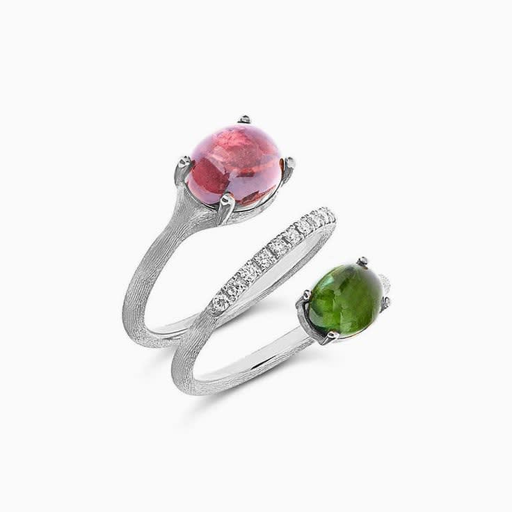 Tourmaline Spiral Ring