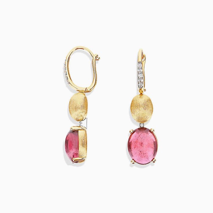 Tourmaline Earrings with Diamonds