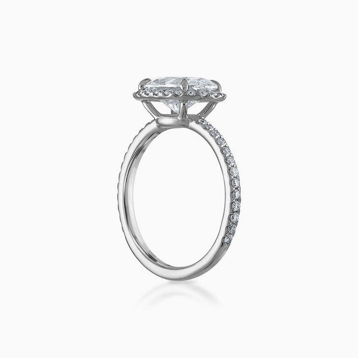 Classic East West Oval Engagement Ring