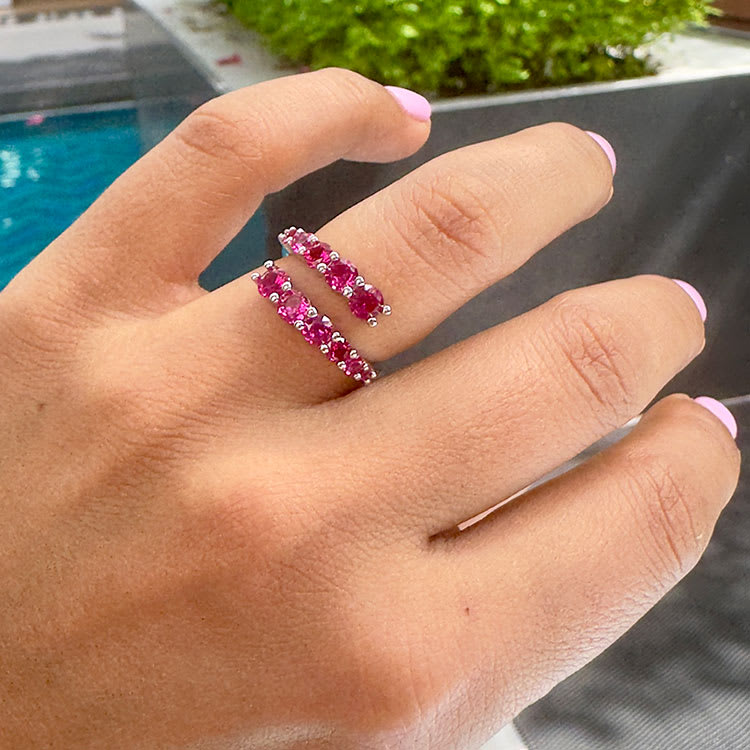 Double Row Ruby Ring