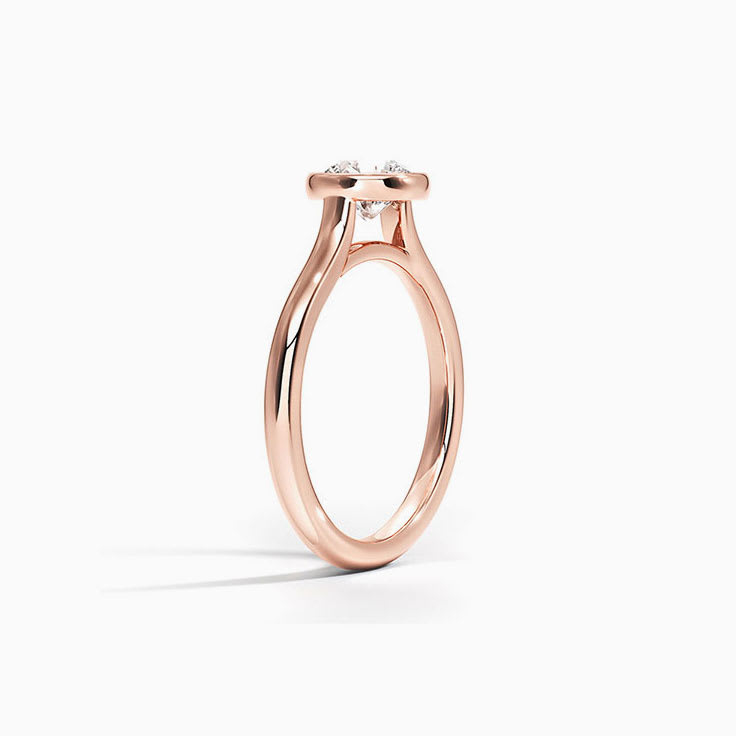 Bezel Set Oval Engagement Ring