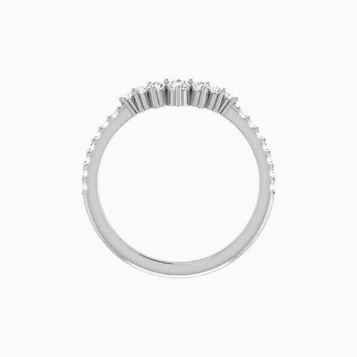 Round Diamond Contour Band