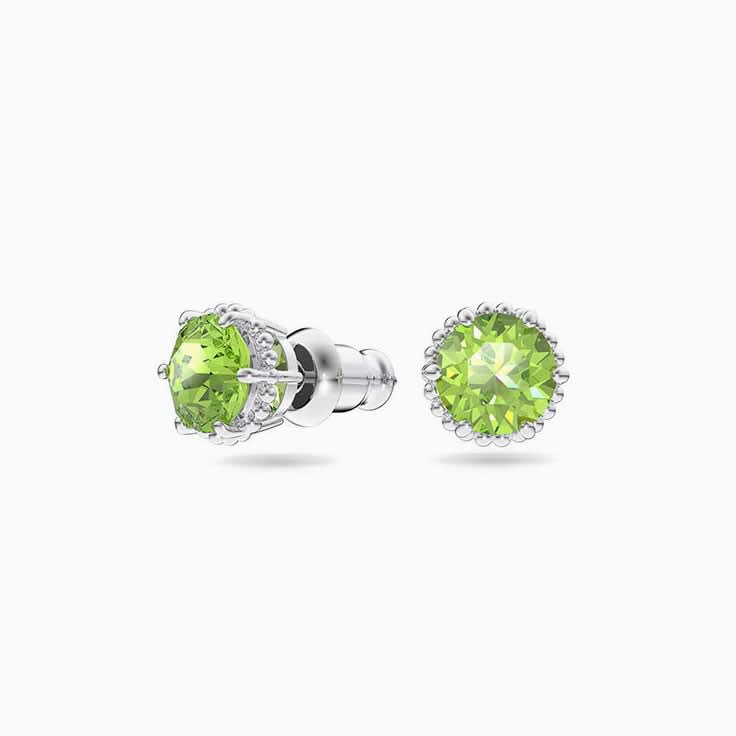 Round Peridot Studs
