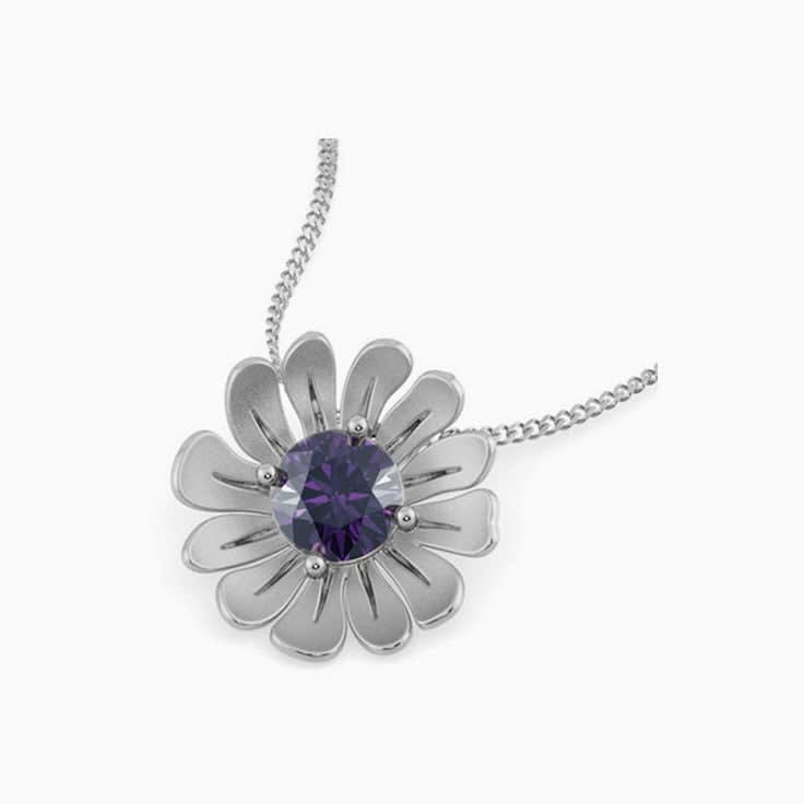 Flower Amethyst Pendant