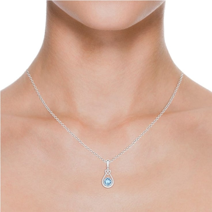 Drop Set Aquamarine Pendant