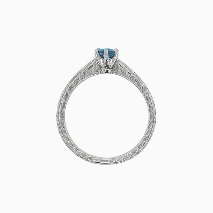 Carved Aquamarine Ring
