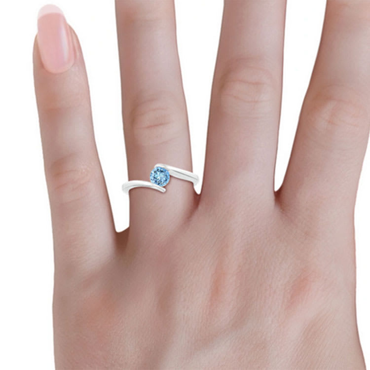 Petite Aquamarine Ring