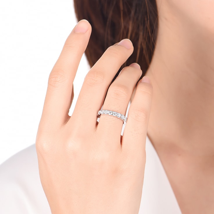 10 Point Lab Diamonds Wedding Band