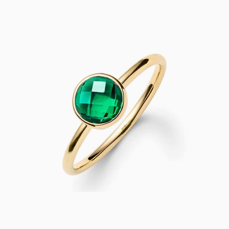 Bezel Set Emerald Ring