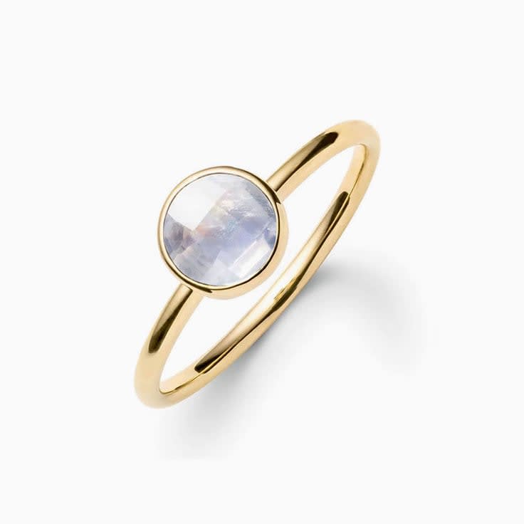 Bezel Set Moonstone Ring