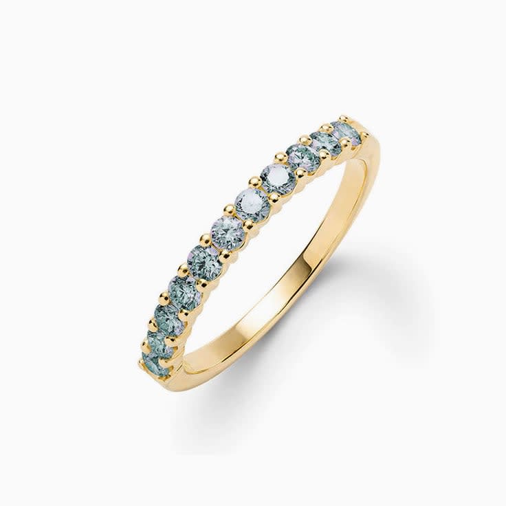 Half Eternity Alexandrite Stackable Ring