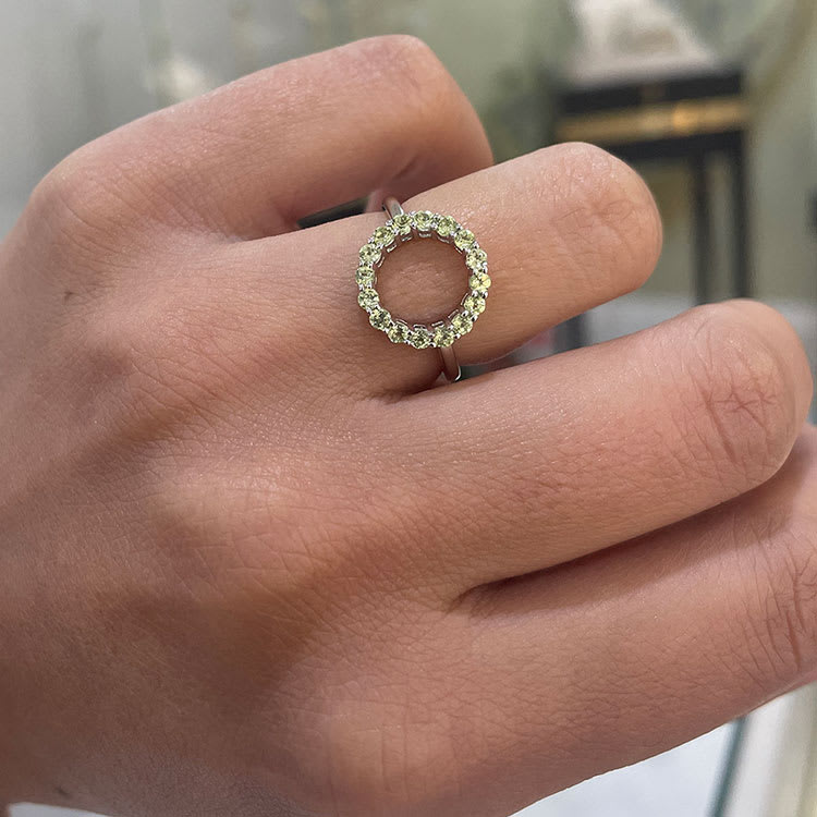 Infinity Peridot Ring