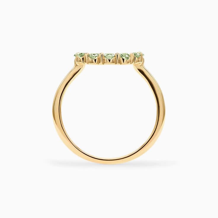 Open Circle Peridot Ring