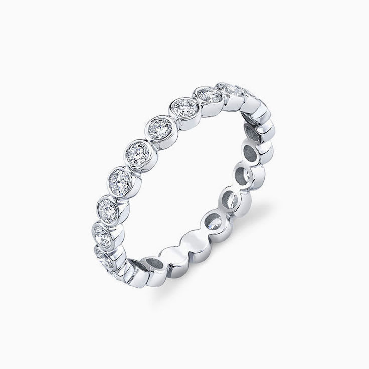 Bezel Set wedding Band