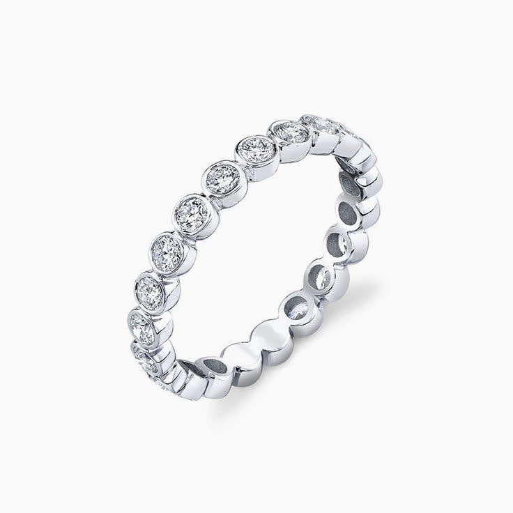 Bezel Set wedding Band