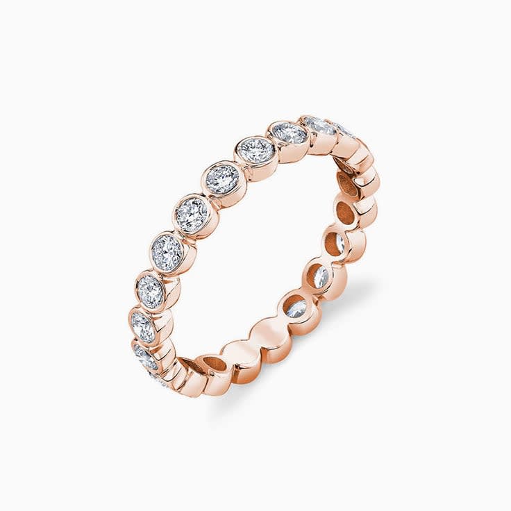 Bezel Set wedding Band