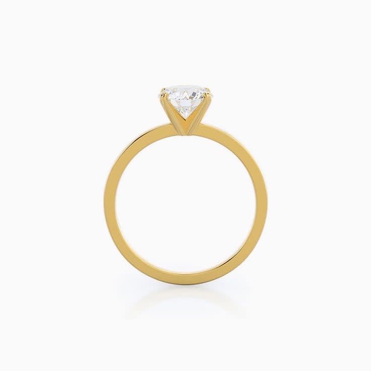 Solitaire Round Lab Diamond Engagement Ring