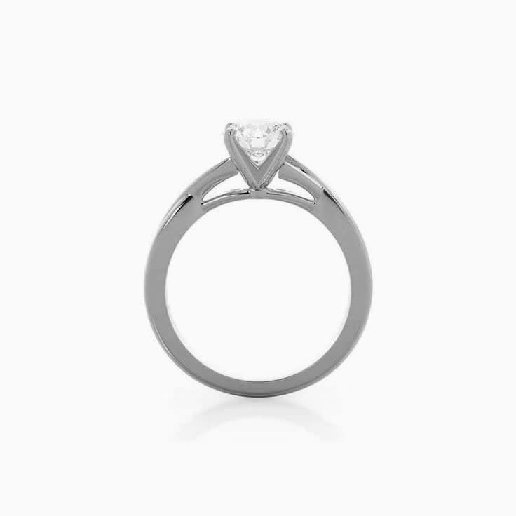 Round Lab Grown Diamond Twisted Engagement Ring