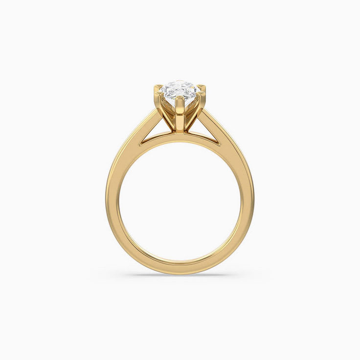 Marquise Solitaire Lab Diamond Engagement Ring