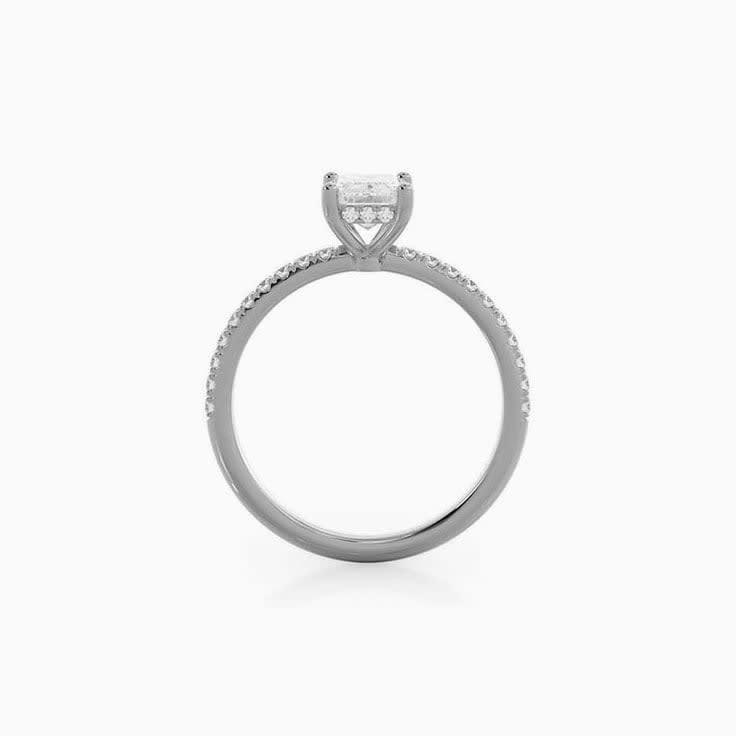 Emerald Lab Grown Diamond Engagement Ring