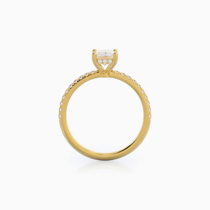 Emerald Lab Grown Diamond Engagement Ring