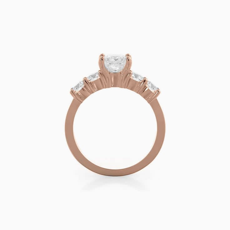 Lab Diamond Five Stone Engagement Ring