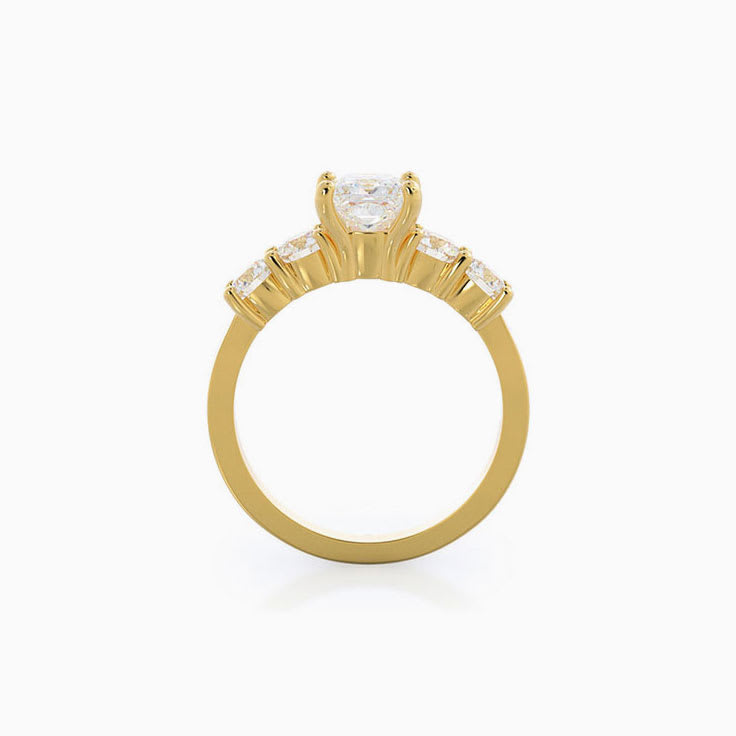 Lab Diamond Five Stone Engagement Ring