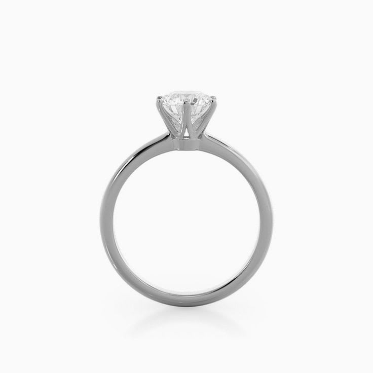 Lab Diamond Claw Set Solitaire Engagement Ring