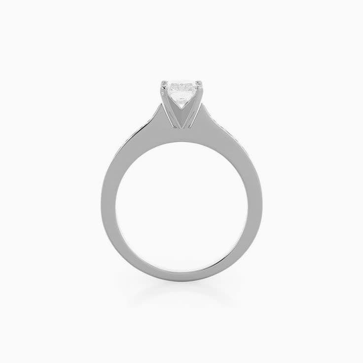 Womens Lab Grown Radiant Diamond Engagement Ring